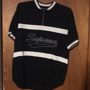 Half zip S/S Baseball Top